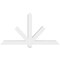 Ekena Millwork Kennewick Architectural Grade PVC Gable Bracket, 60"W x 32 1/2"H x 4"D x 4"F, 13/12 Pitch GBP060X33X0404KEN00 - alternate 2